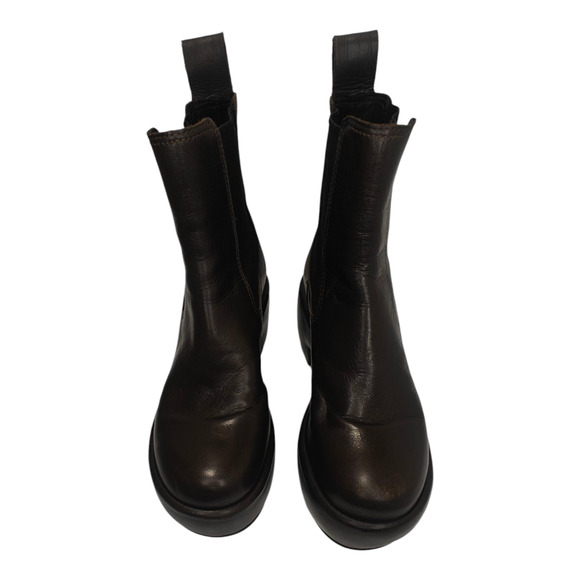 Brown Leather Platform Booties by Everlane sz 5.5 - Picture 2 of 9